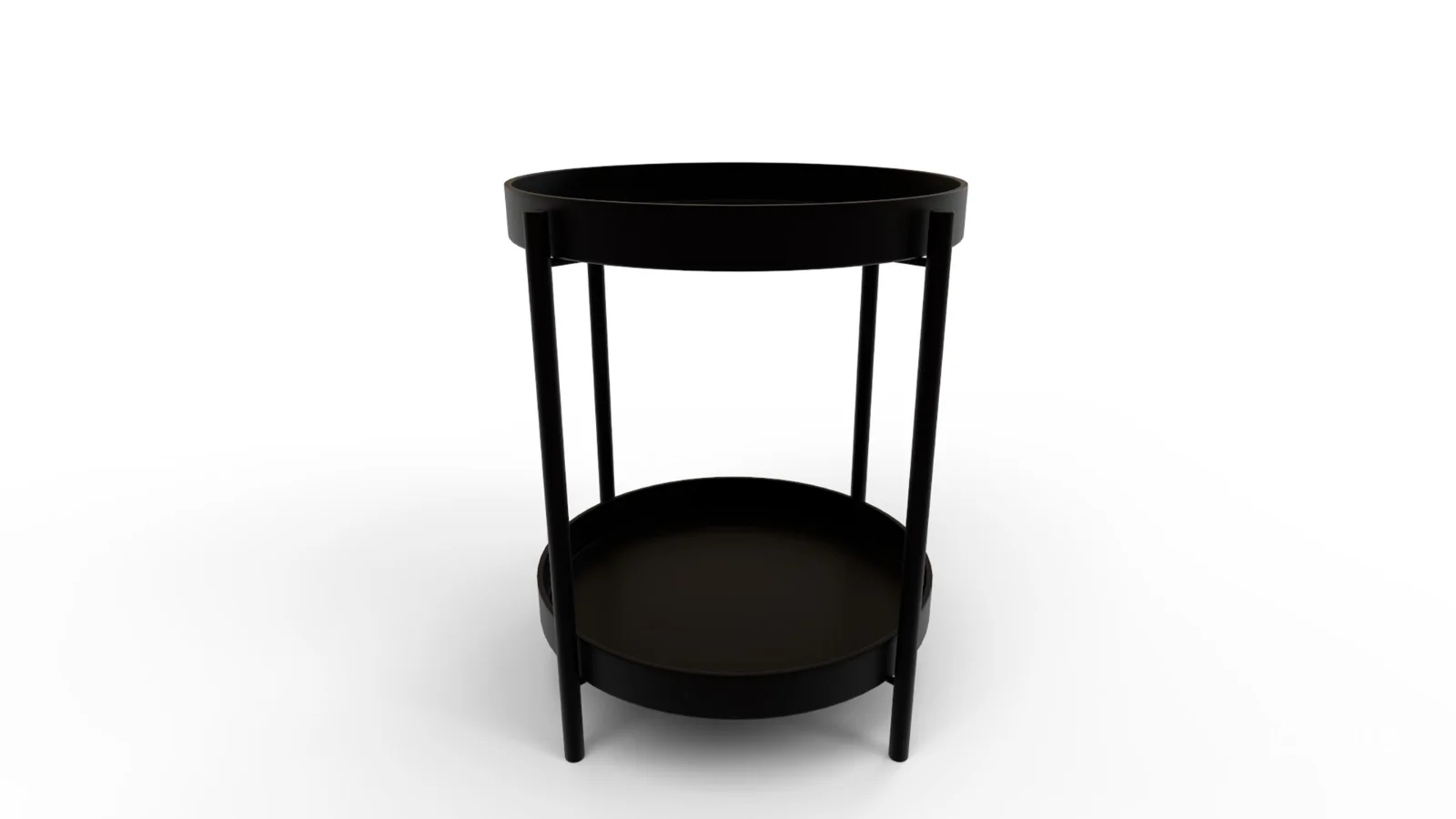 Tier Round Storage Side Table End Table Image 5