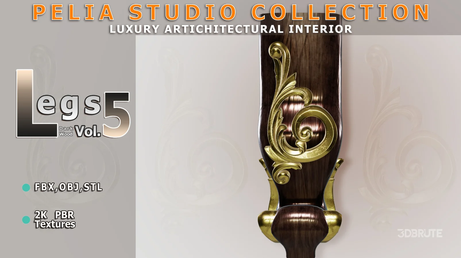 Leg-5-DarkWood Image 1
