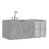 Endika suspended wooden bathroom furniture set with integrated sink by Sklum - Thumbnail 1