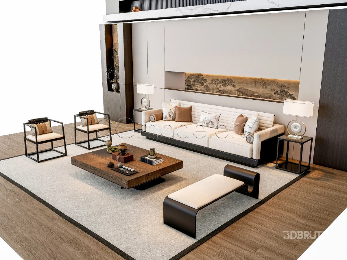 MODERN LUXURY LIVING ROOM SET 3 Image 18