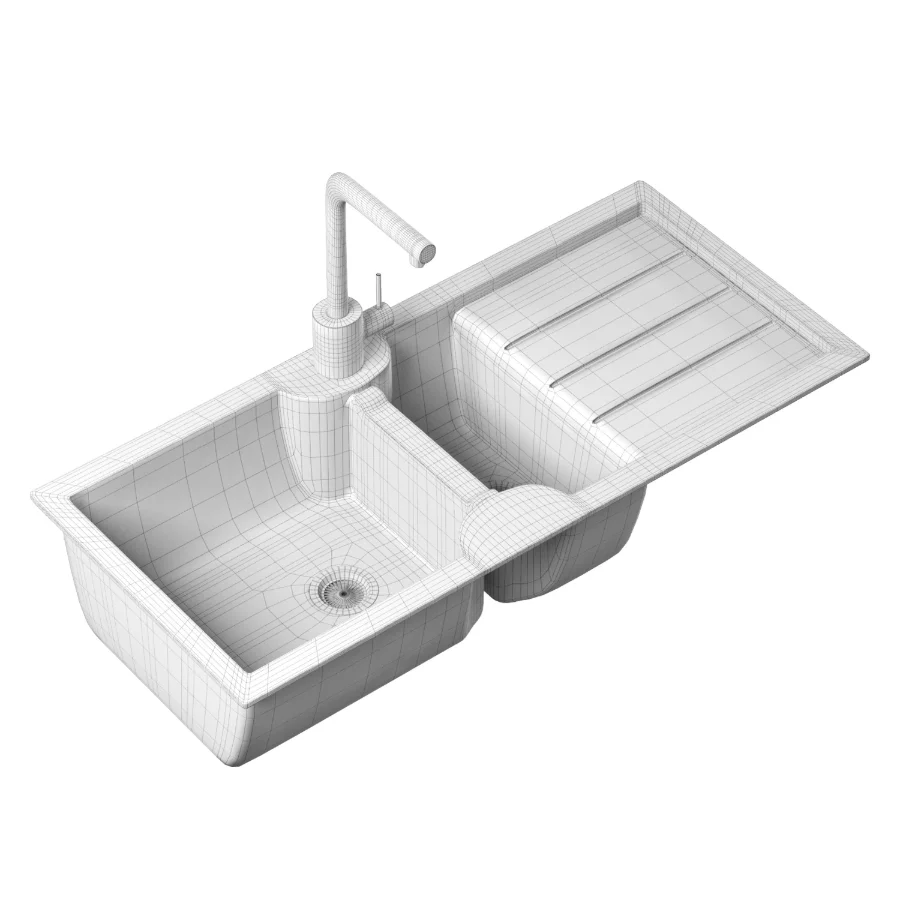 Domaci Siena 54100-112 Kitchen Sink with Livorno Faucet Image 2