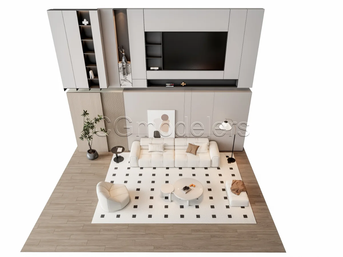 MODERN LUXURY LIVING ROOM SET 9 Image 8