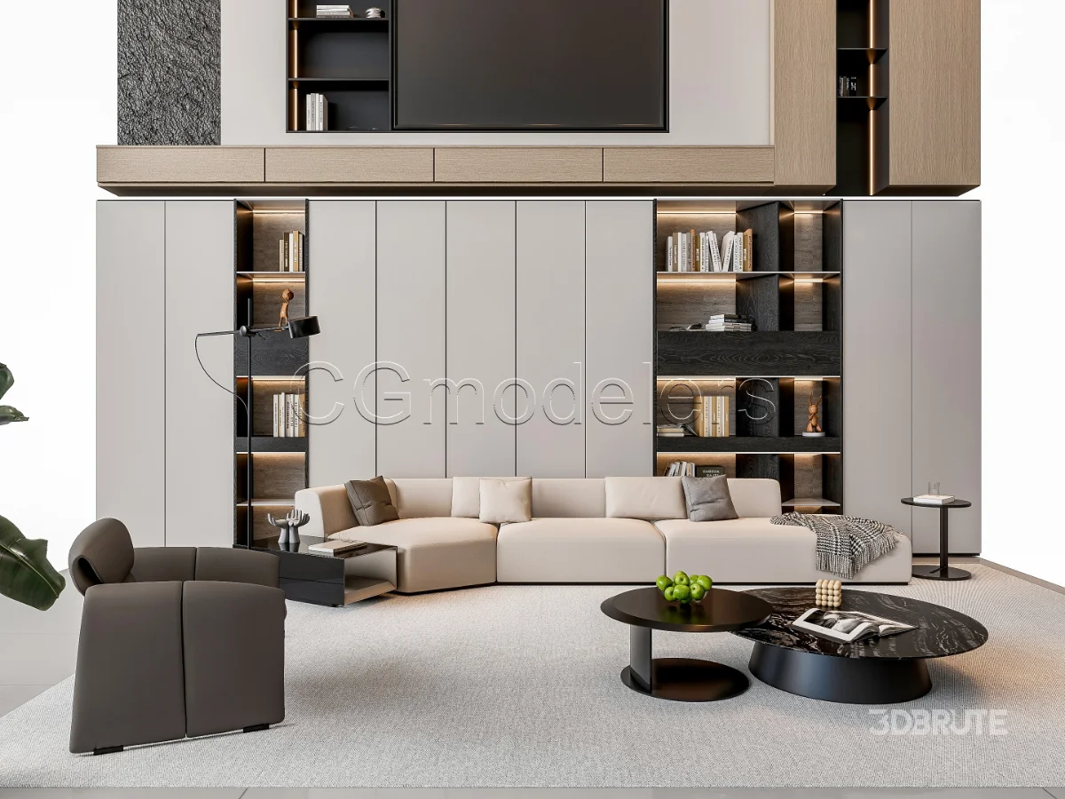 MODERN LUXURY LIVING ROOM SET 4 Image 7