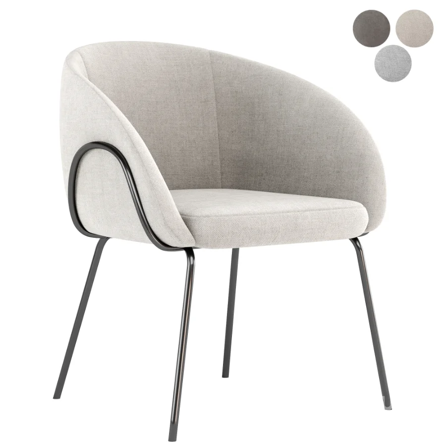 Xander Fabric Dining Chair Image 4