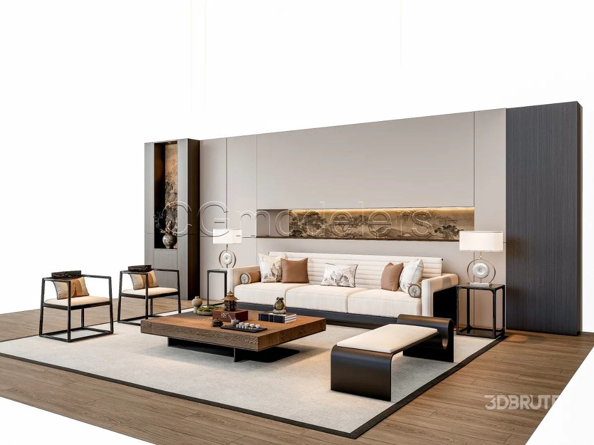 MODERN LUXURY LIVING ROOM SET 3 Image 13