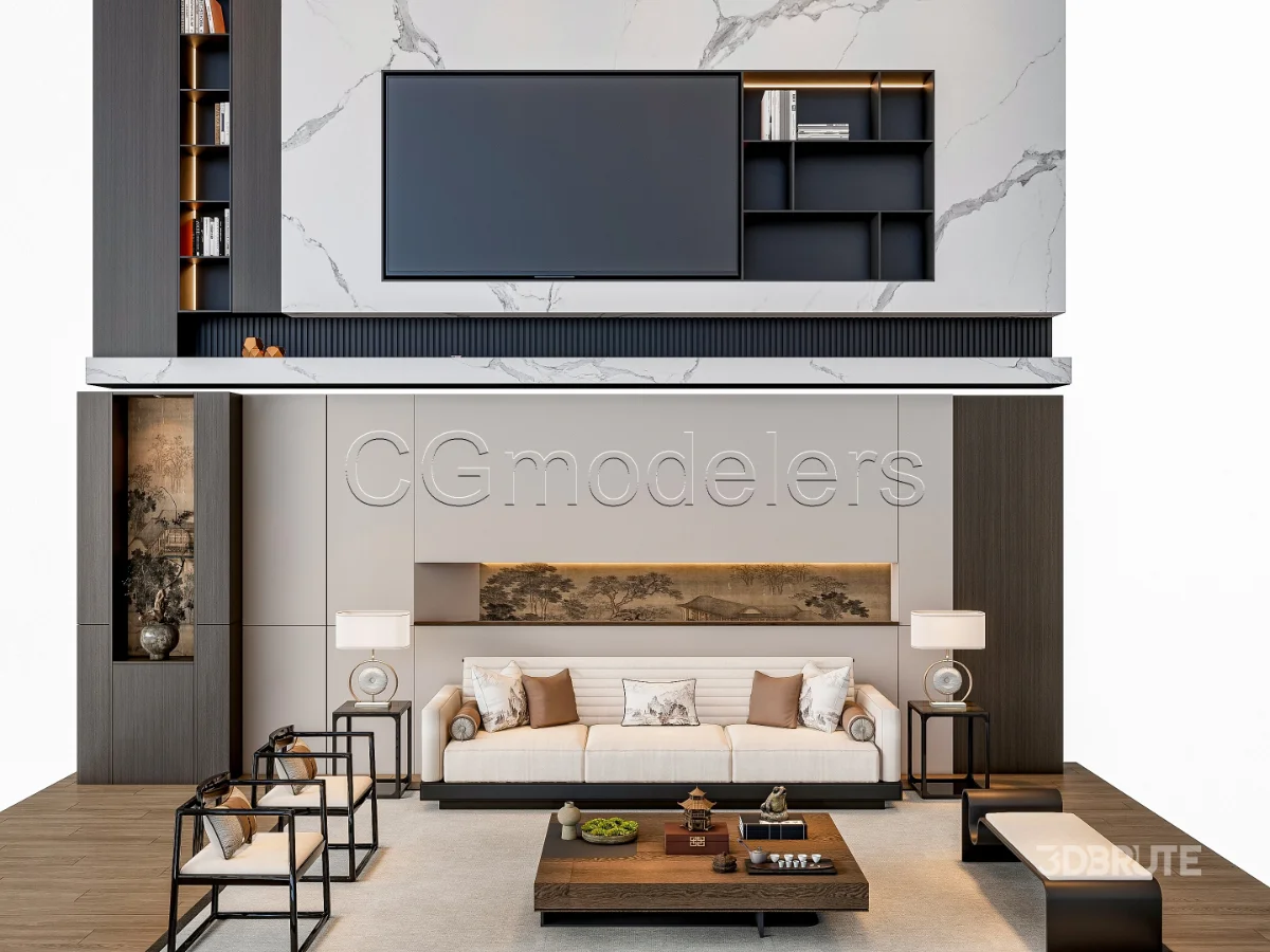 MODERN LUXURY LIVING ROOM SET 3 Image 10