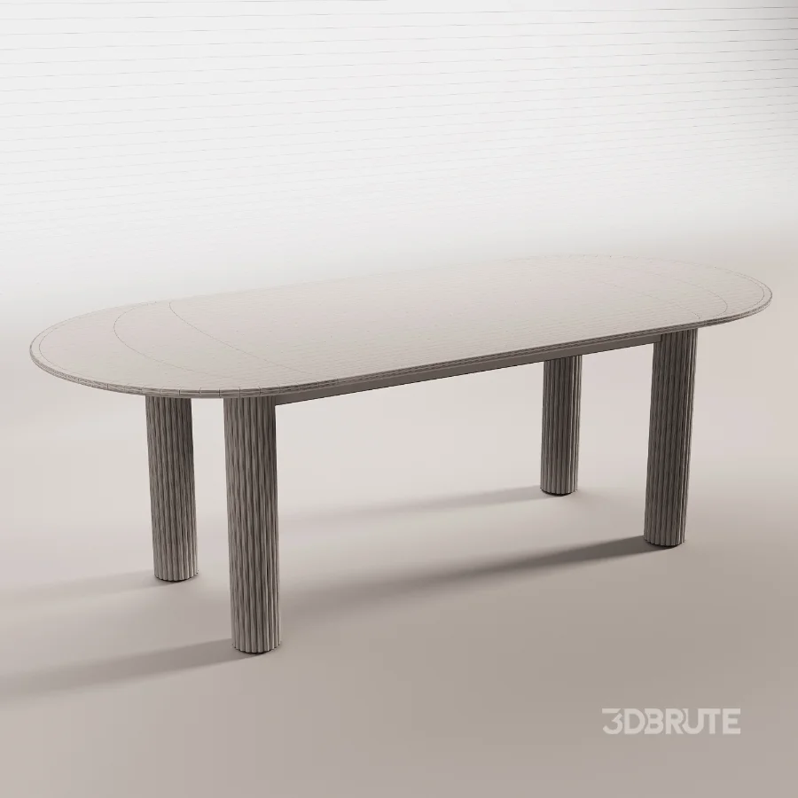 Oval Extendable Wooden Dining Table Image 3