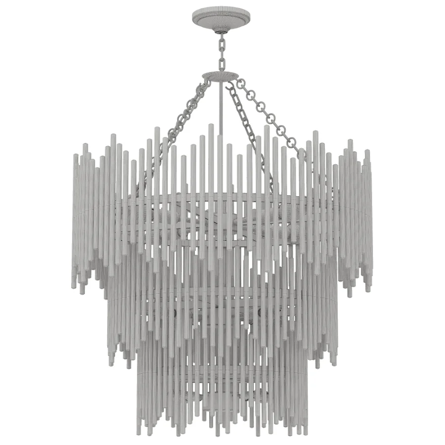 Atlas Black 3 Tier Chandelier Image 3