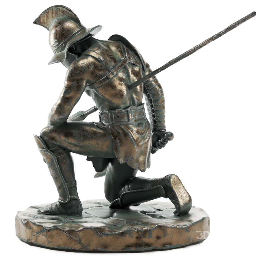Ancient Roman Gladiator Warrior Statue Image 2
