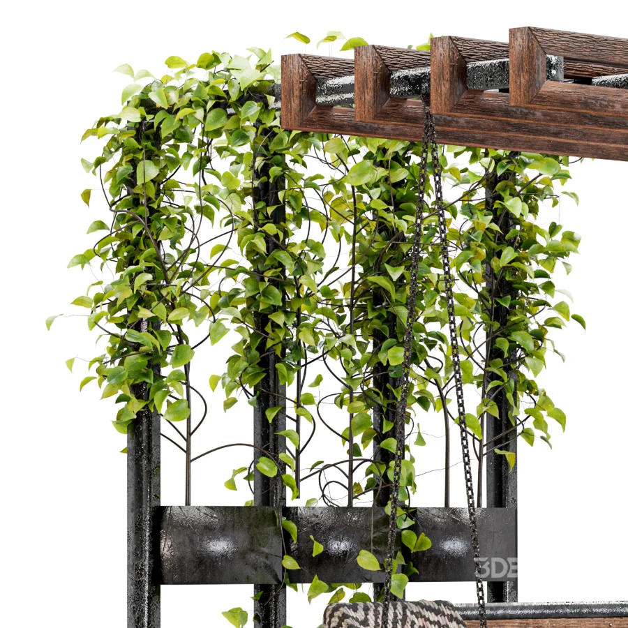 Rustic Garden Swing Lounge Image 4