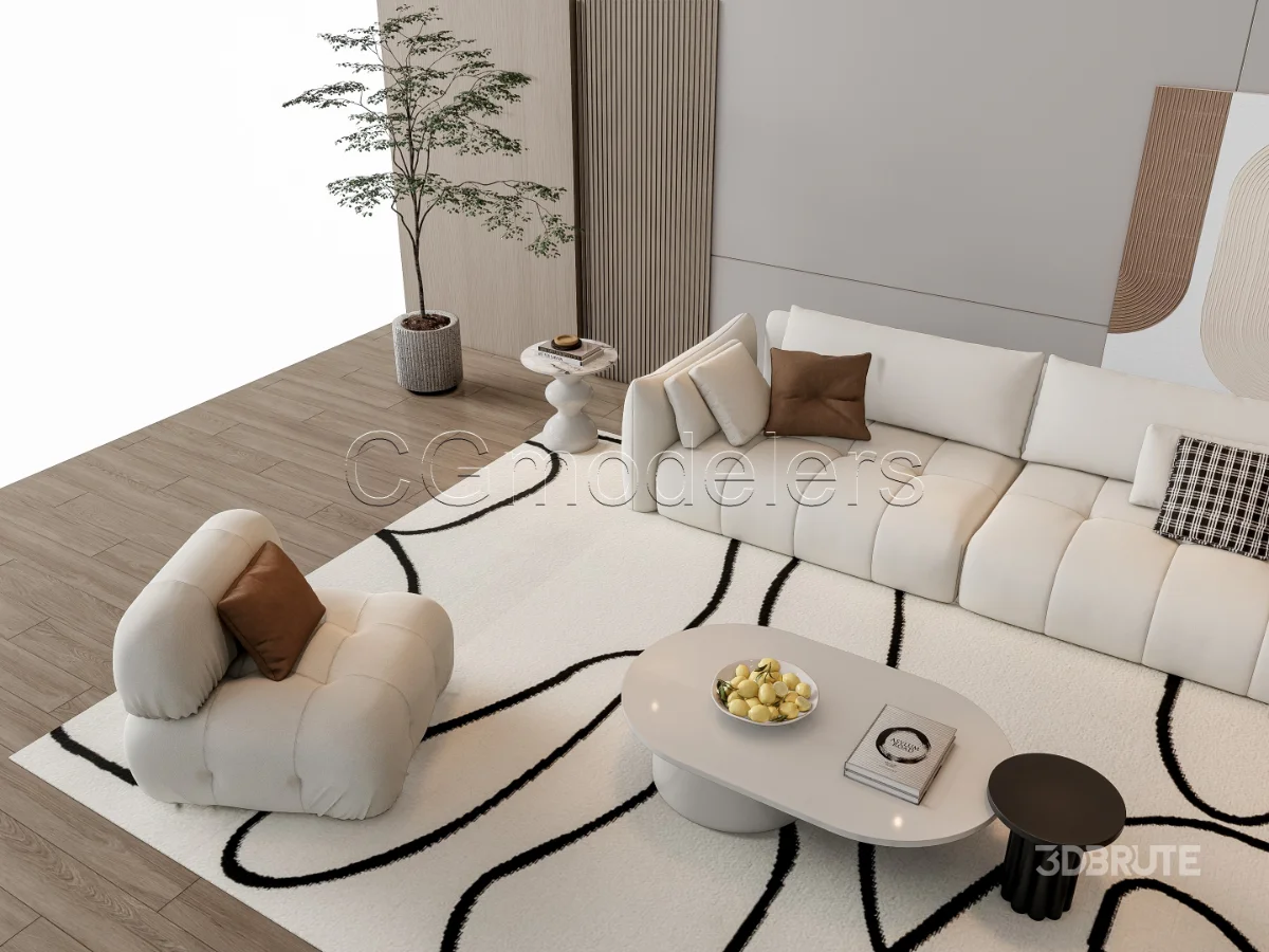 MODERN LUXURY LIVING ROOM SET 20 Image 5