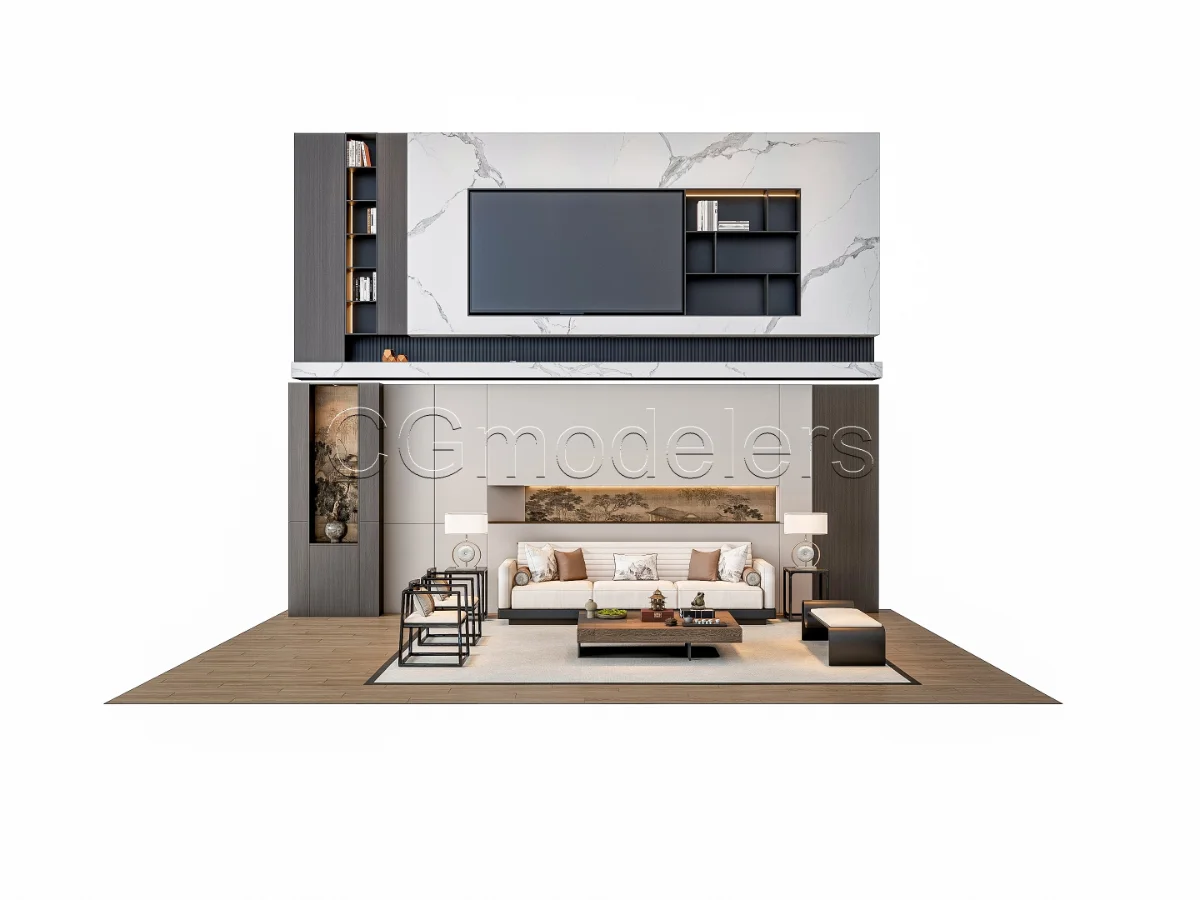 MODERN LUXURY LIVING ROOM SET 3 Image 11