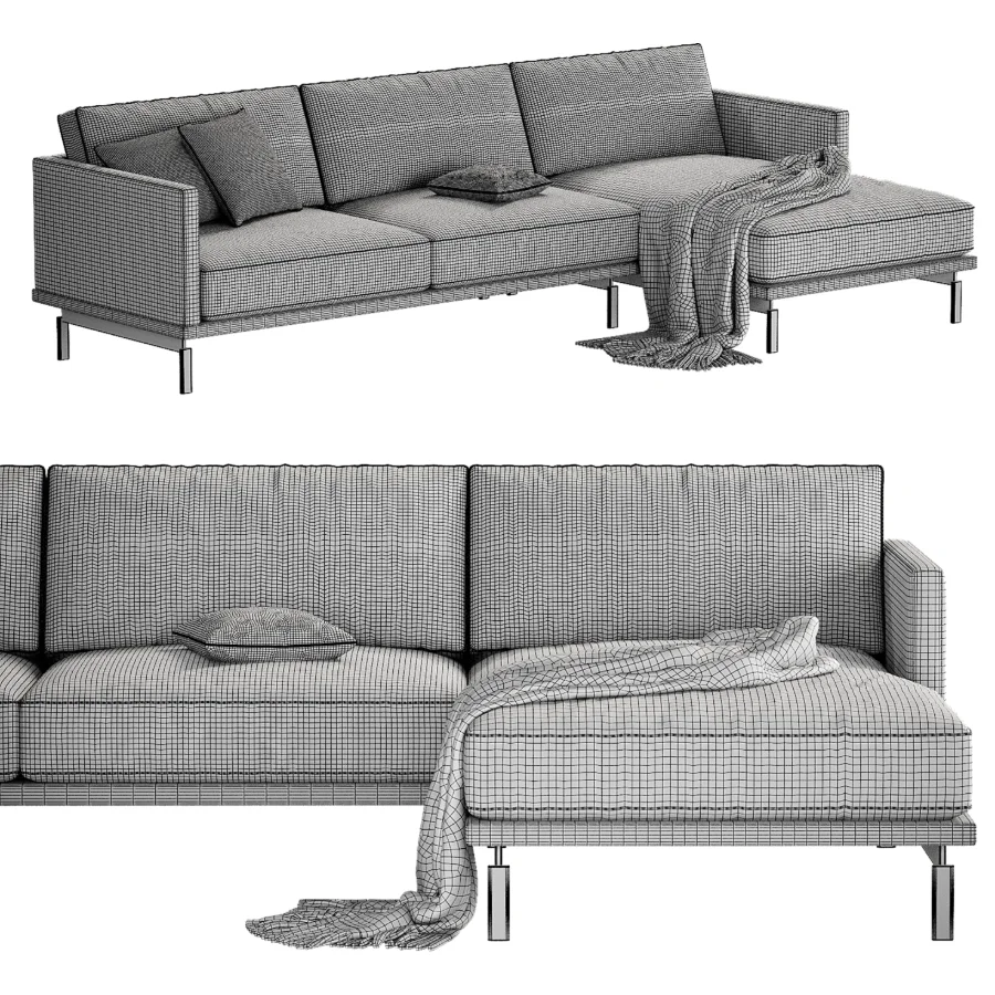 sofa galene 4 plazas con chaise lounge derecho beige Image 6