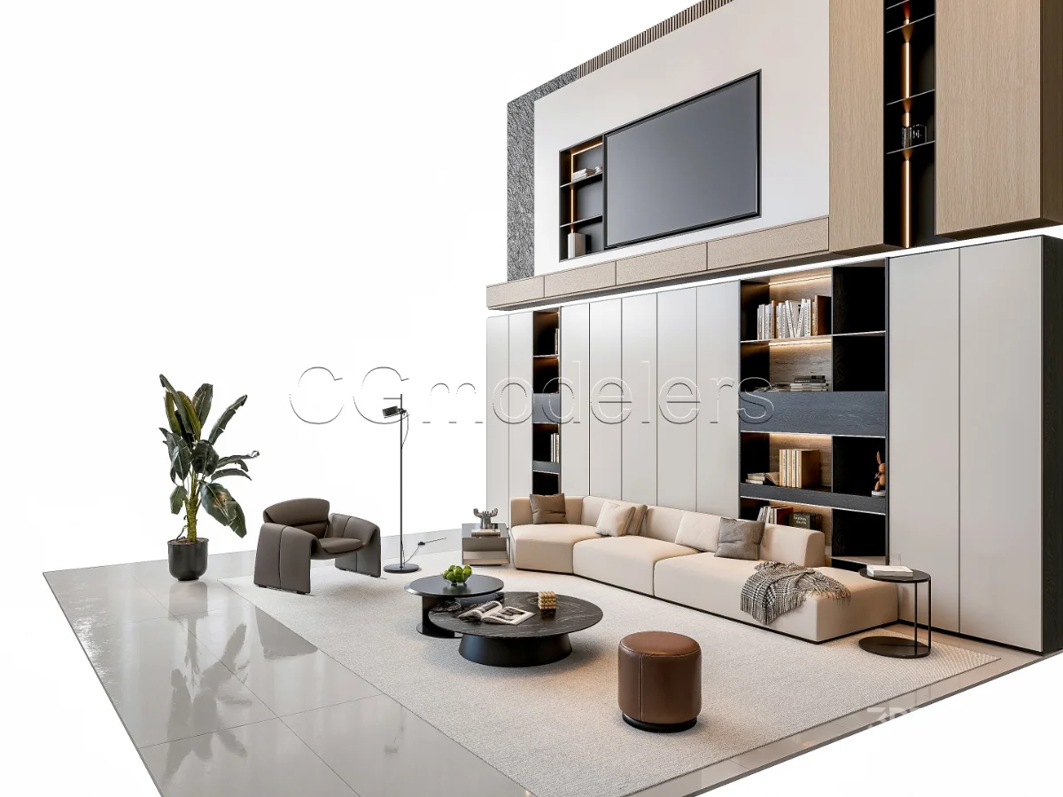 MODERN LUXURY LIVING ROOM SET 4 Image 6