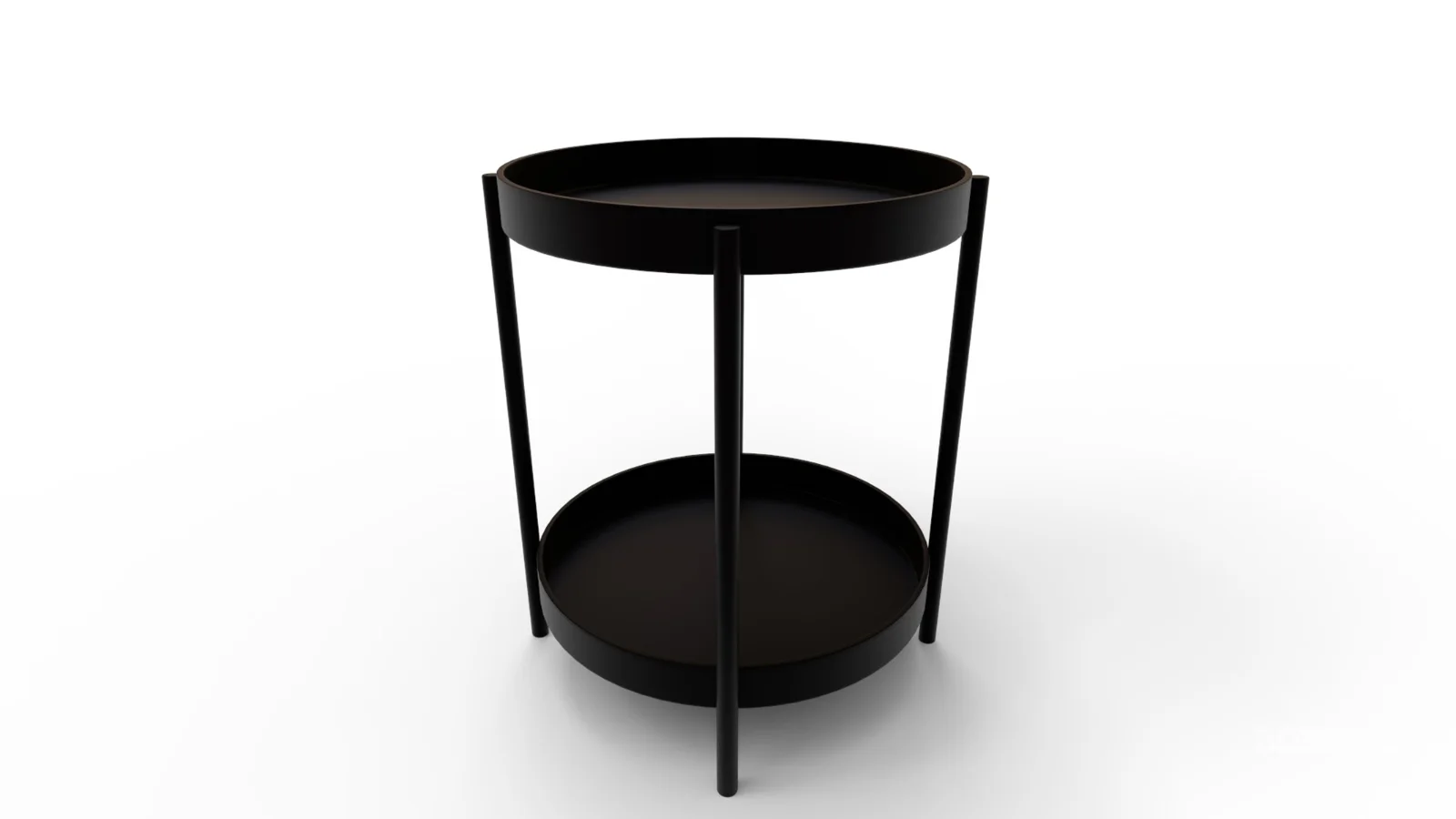 Tier Round Storage Side Table End Table Image 4