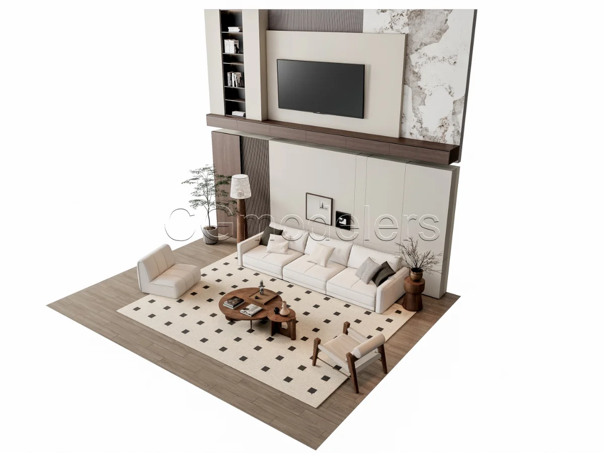 MODERN LUXURY LIVING ROOM SET 6 Image 16