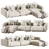 3 seater sectional fabric garden sofa - Thumbnail 1