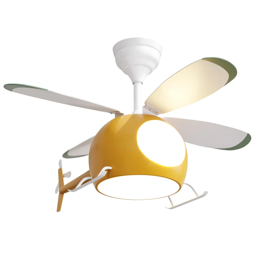 Creative Cartoon Airplane Ceiling Fans with LED Lights Image 5
