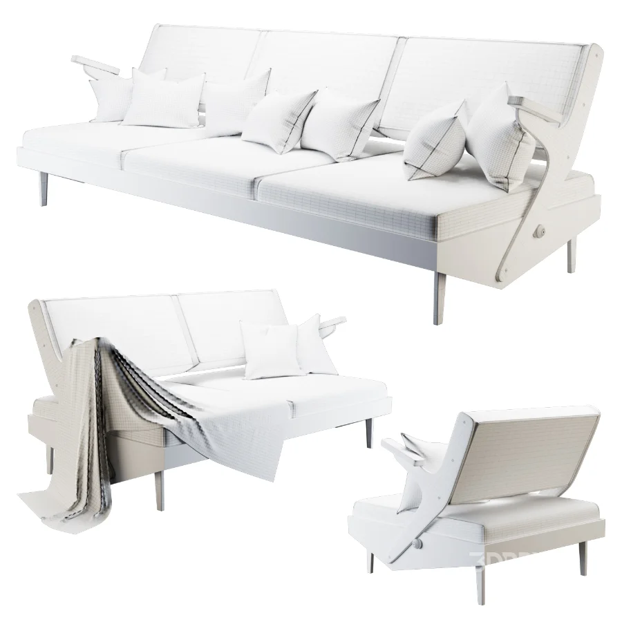Mid Century ZigZag Lounge Set Image 1