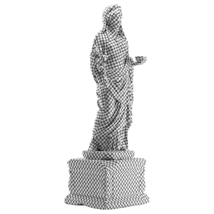 Classical Roman Goddess Statue with Ornamental Pedestal Image 5