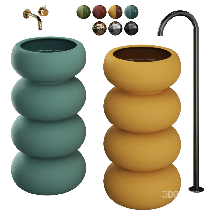 Freestanding Clay Basins FB IV | Studio LOHO Image 7