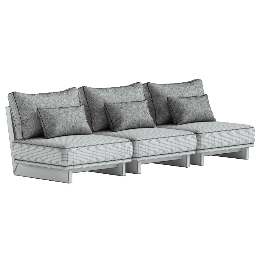 Daphne Outdoor Armless Sofa Image 6