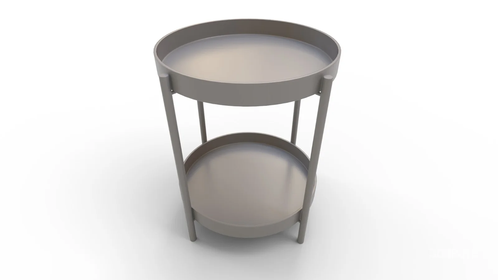 Tier Round Storage Side Table End Table Image 9