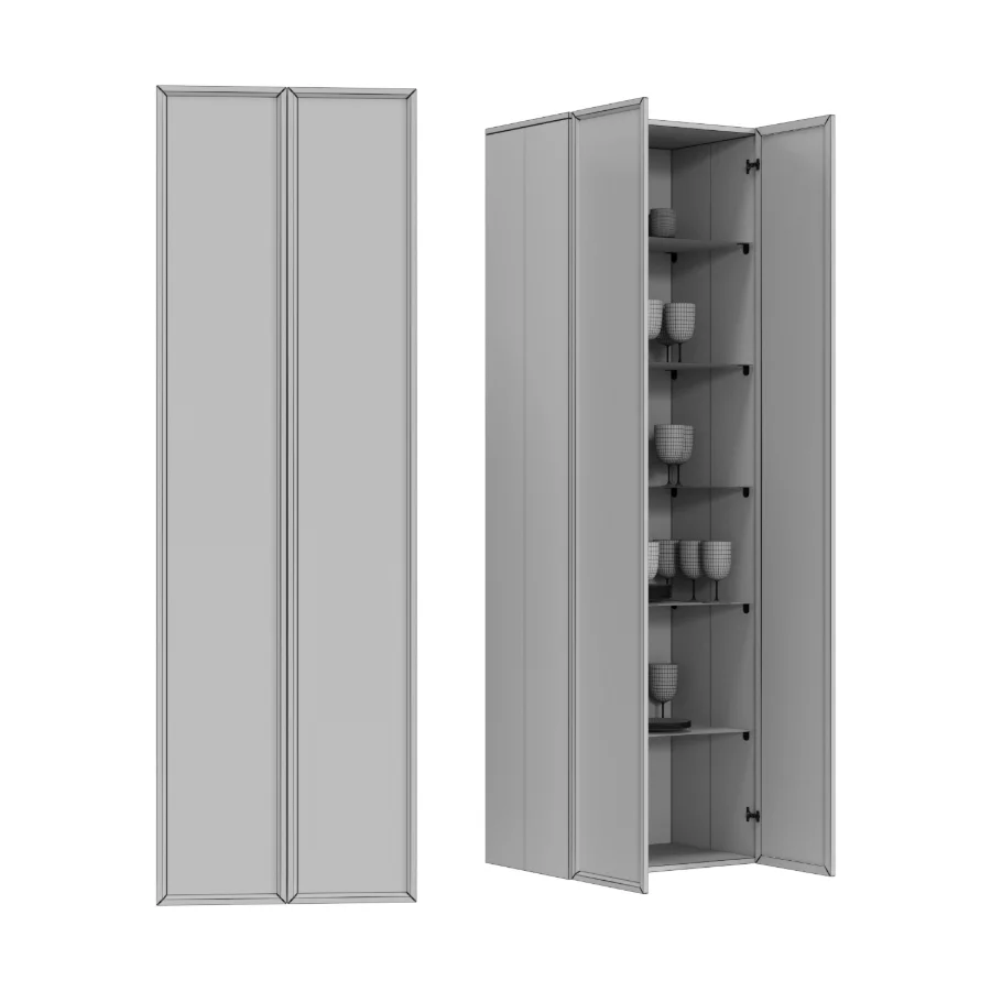 Glass Display Cabinet with Metal Frame Image 2