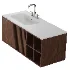 Endika suspended wooden bathroom furniture set with integrated sink by Sklum - Thumbnail 5