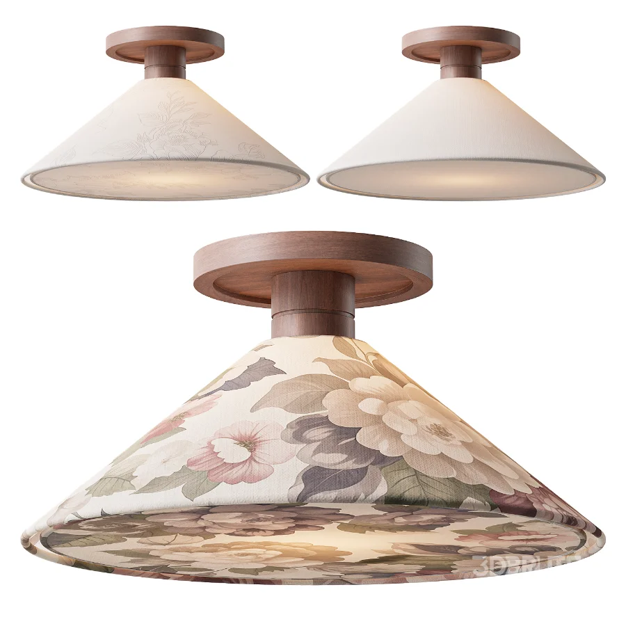West Elm Devon Flush Mount Ceiling Lamp Image 1