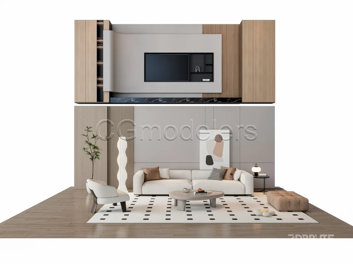 MODERN LUXURY LIVING ROOM SET 19 Image 5