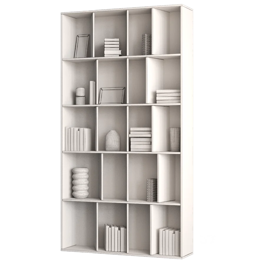 Bookshelf with Books and Decor Image 2