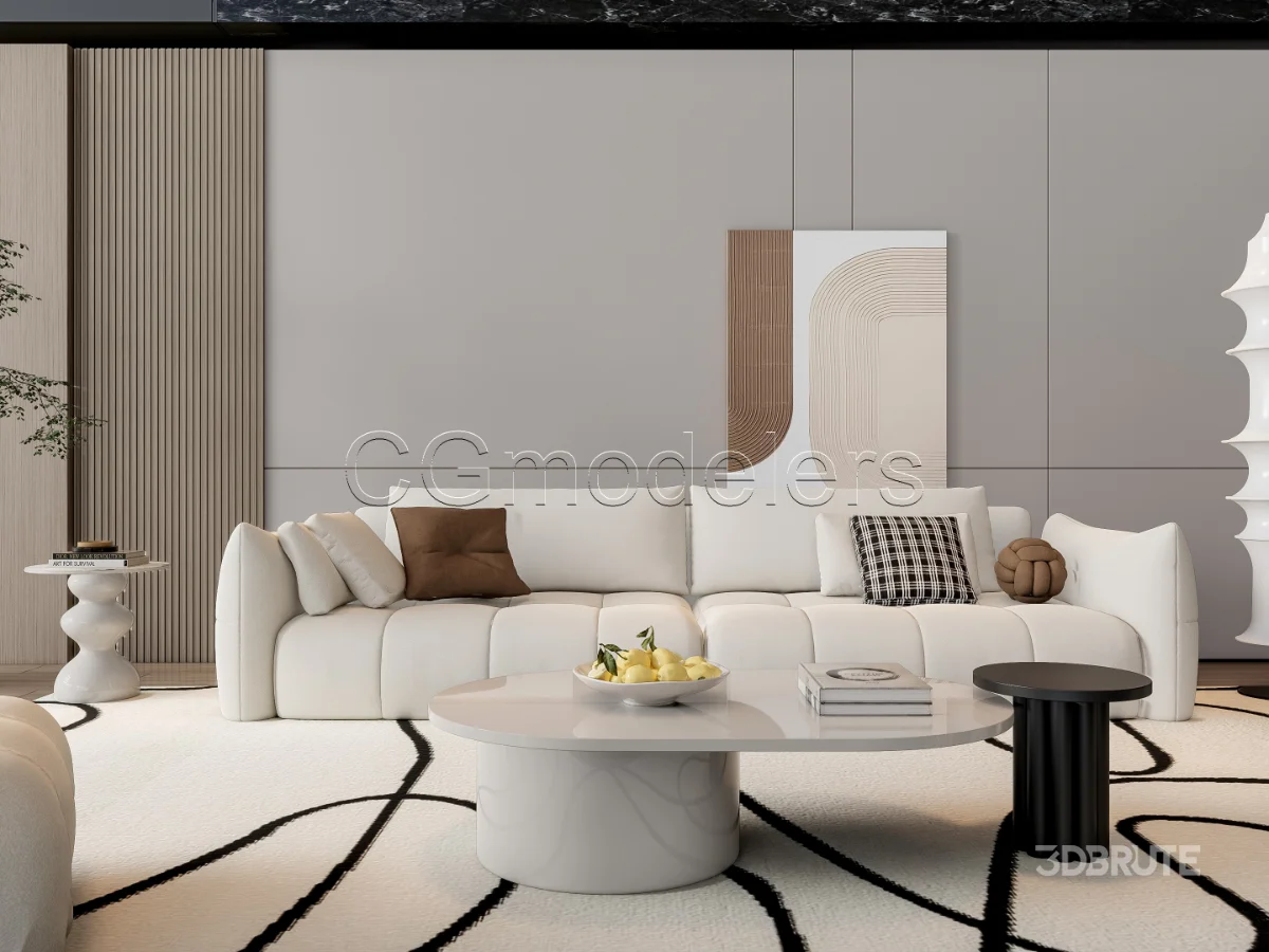 MODERN LUXURY LIVING ROOM SET 20 Image 18