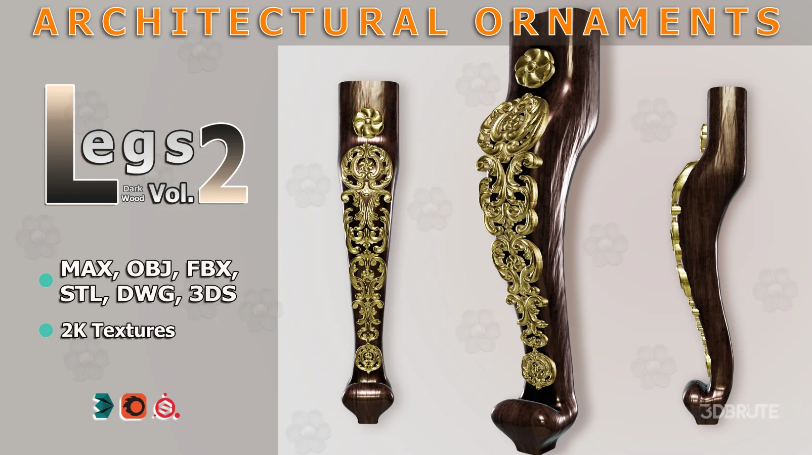 Leg-2-Dark Wood Image 1