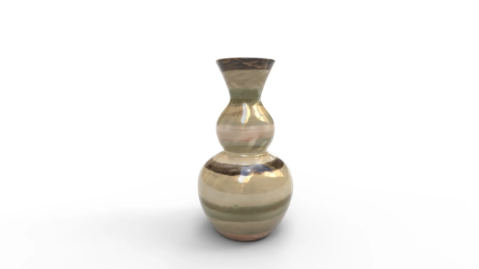 Bradburn Home Double Gourd Stripe Floor Vase Image 1