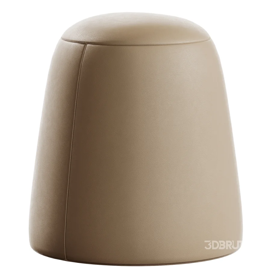 Pouf Curly Velour Terracotta Image 3