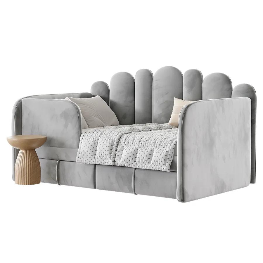 Woody Childrens Upholstered Sofa Bed Image 1