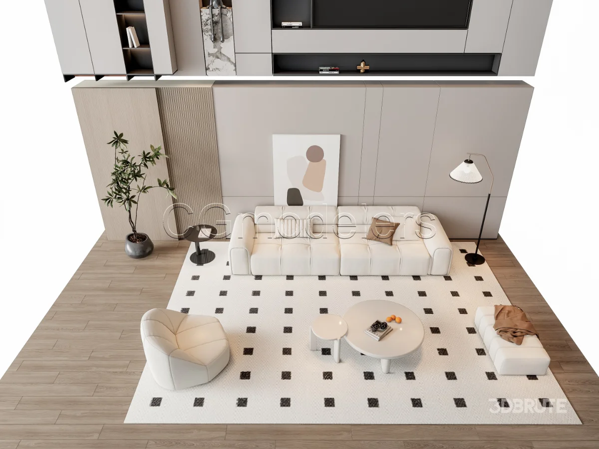MODERN LUXURY LIVING ROOM SET 9 Image 6