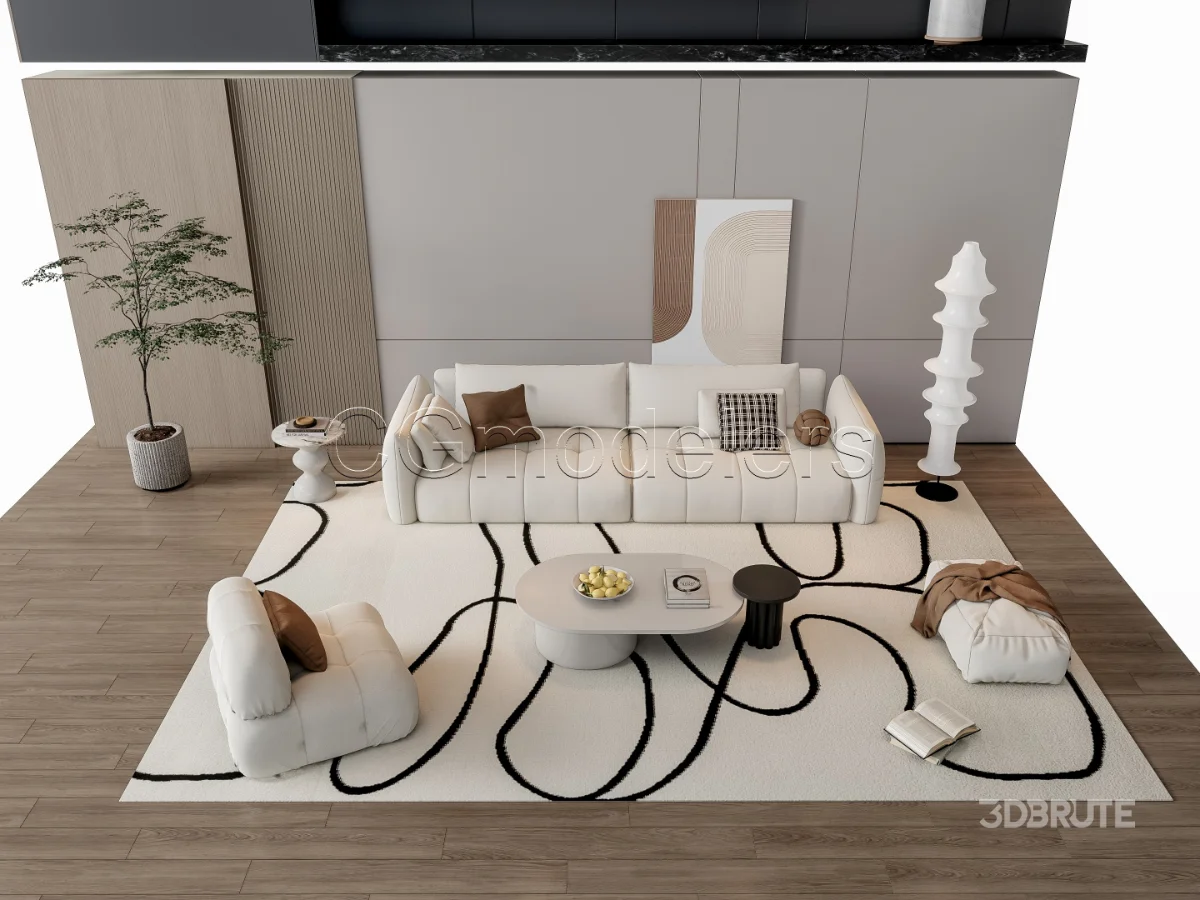 MODERN LUXURY LIVING ROOM SET 20 Image 11