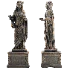 Classical Roman Goddess Statue with Ornamental Pedestal - Thumbnail 3