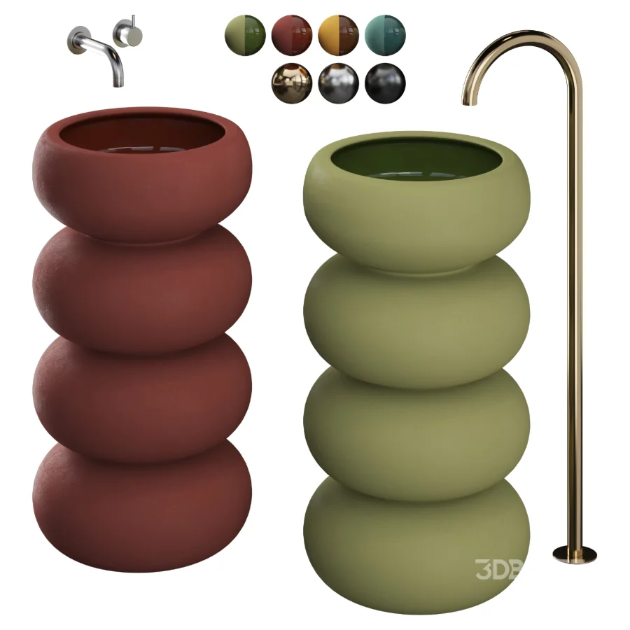 Freestanding Clay Basins FB IV | Studio LOHO Image 6