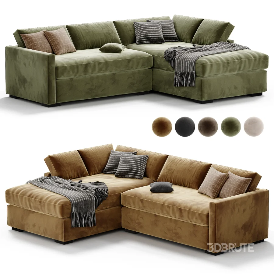 Clara Slim Arm Sleeper Sectional Image 3