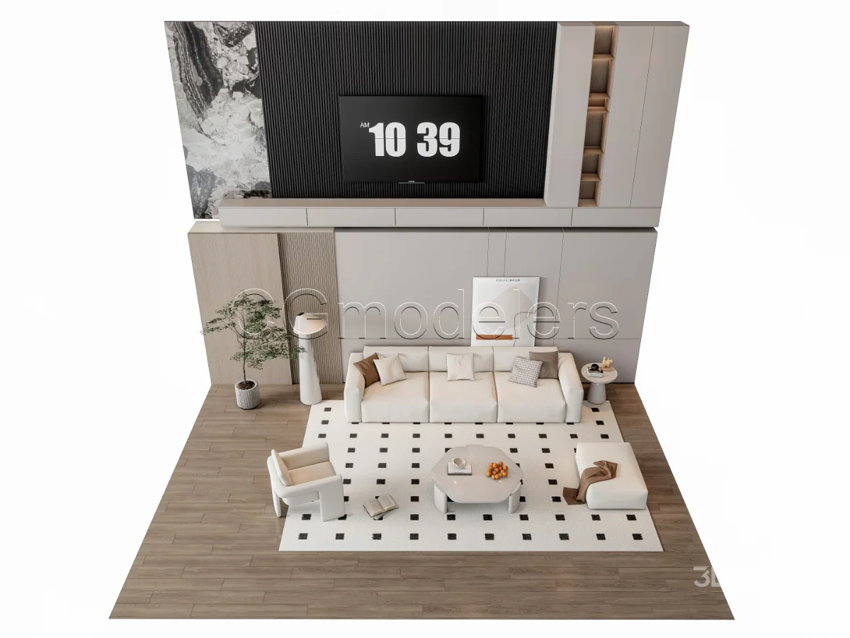 MODERN LUXURY LIVING ROOM SET 17 Image 12
