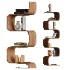 Curved Bookshelf with Books - Thumbnail 1