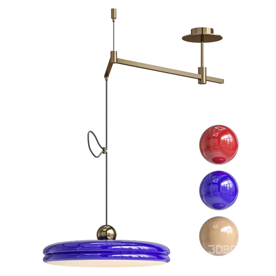 Adjustable Arm Flat Pendant Lamp Image 3