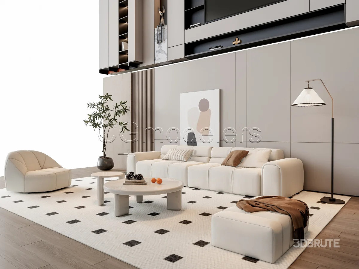 MODERN LUXURY LIVING ROOM SET 9 Image 15
