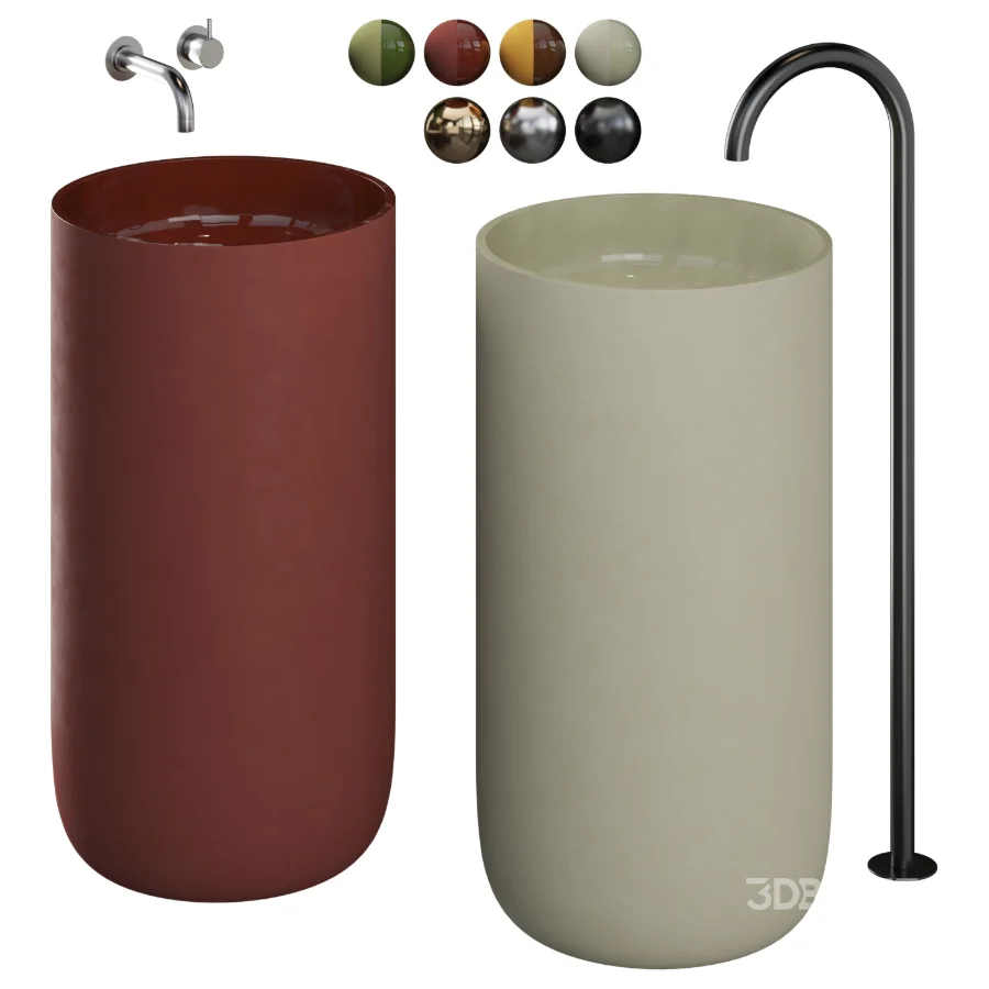 Freestanding Clay Basins FB I | Studio LOHO Image 7