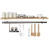 Kitchen Rail Decor Set with Plates and Spices - Thumbnail 1