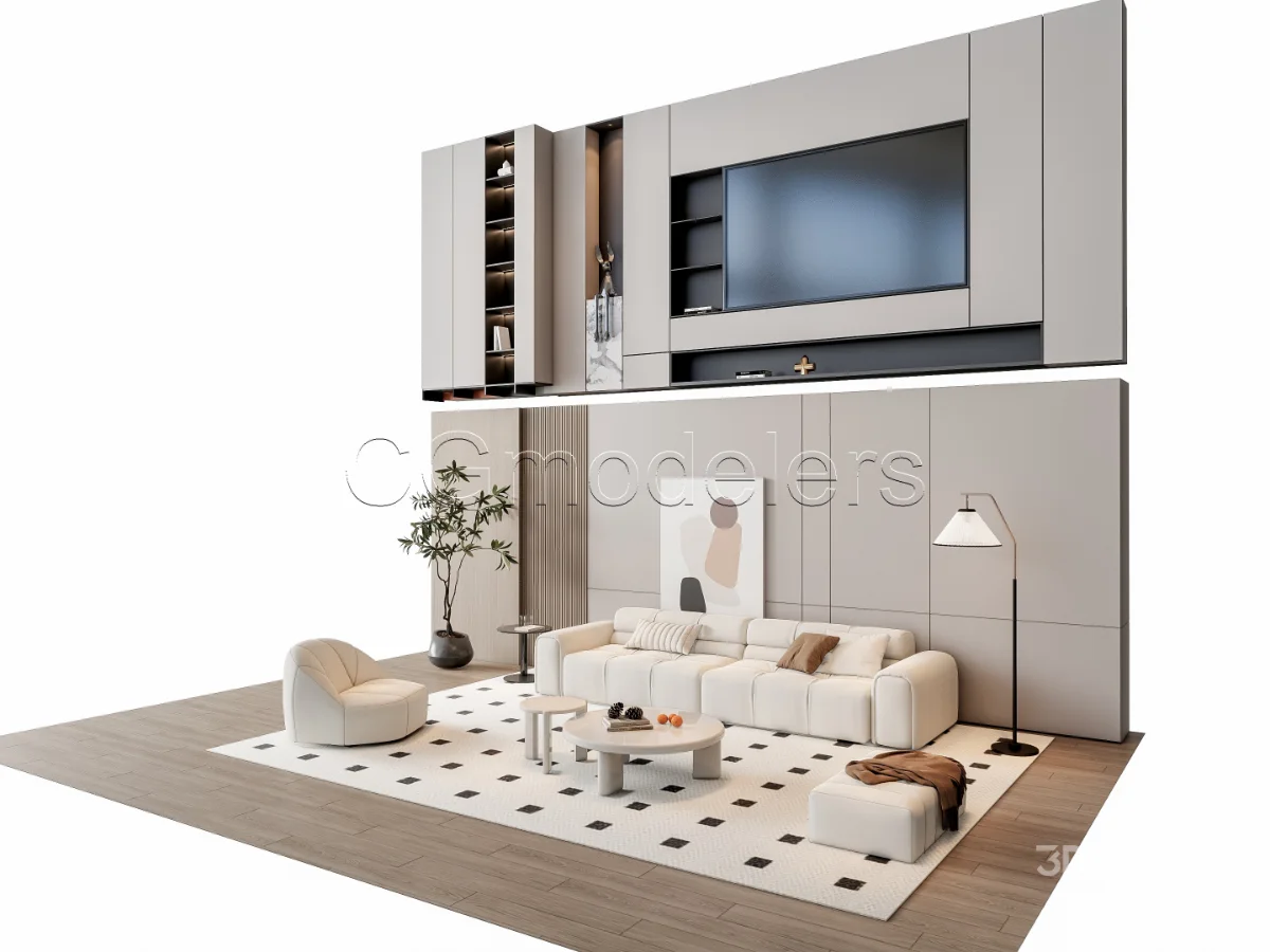 MODERN LUXURY LIVING ROOM SET 9 Image 3