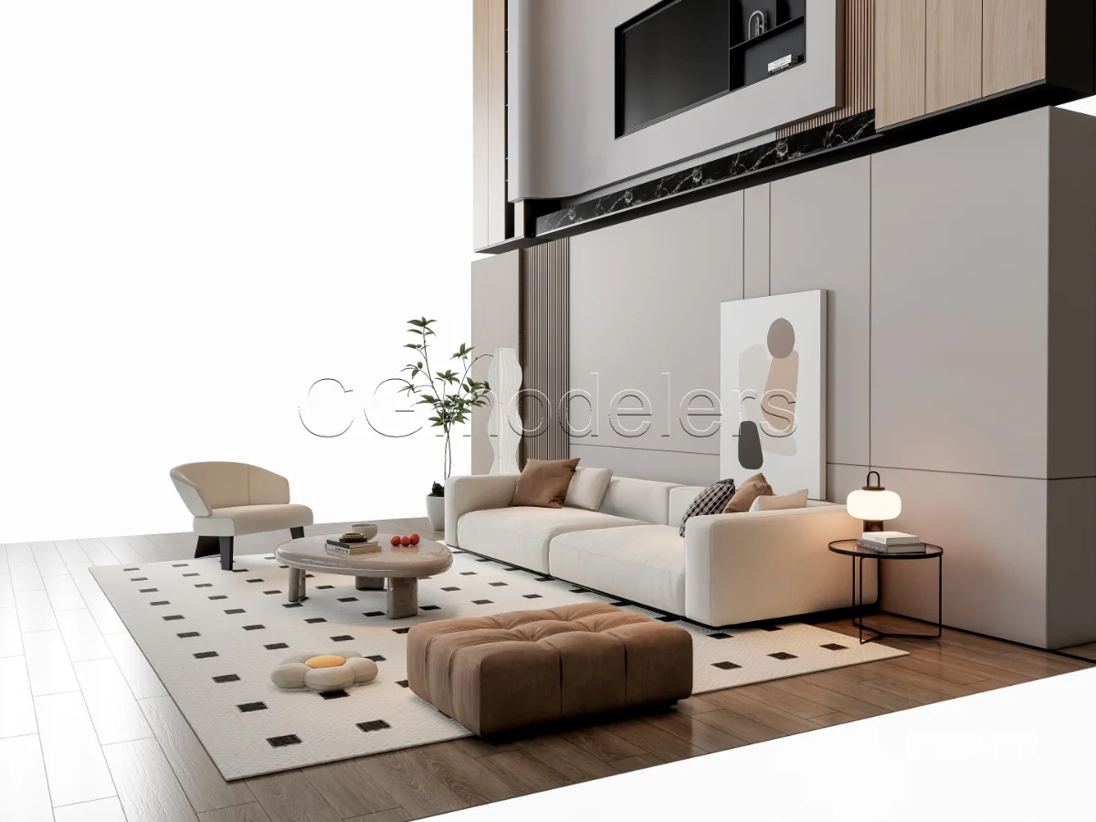 MODERN LUXURY LIVING ROOM SET 19 Image 2